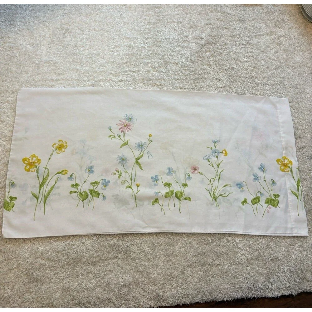 King Pillowcase Cottage core Wildflowers